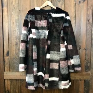 Dawn Levy patchwork faux fur jacket